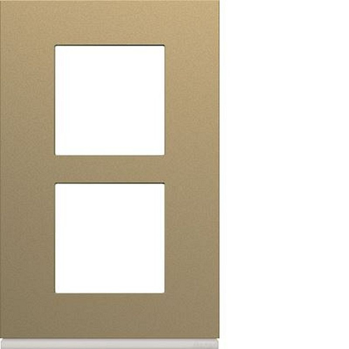 Plaque gallery plastique peint 2 postes verticale 57mm champagne-WXP0422-3250617199728-HAGER