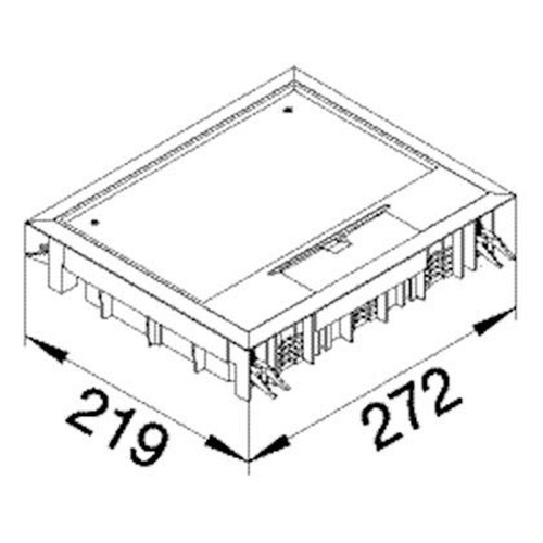 Boîte de sol 18 mod. revêt sol 12mm nr-VE09129005-4012002244432-HAGER