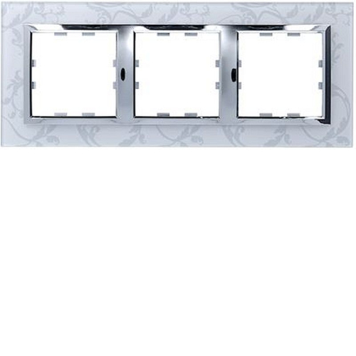 Kallysta épure plaque 3 postes horizontale entraxe 71 verre col Cristal Barok-WK953-3250617069533-HAGER