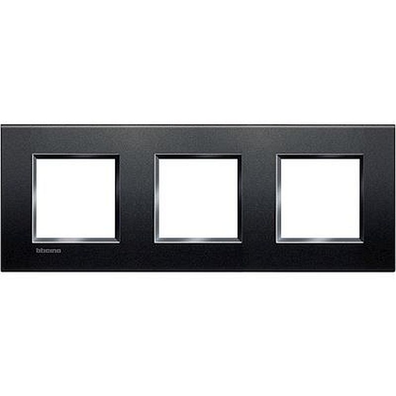 Plaque Livinglight Neutre 2+2+2 modules horizontal ou vertical - Anthracite