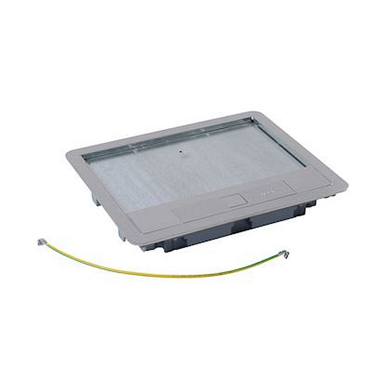 Couvercle métal revêtement inox pour boite de sol version standard 12/18 modules