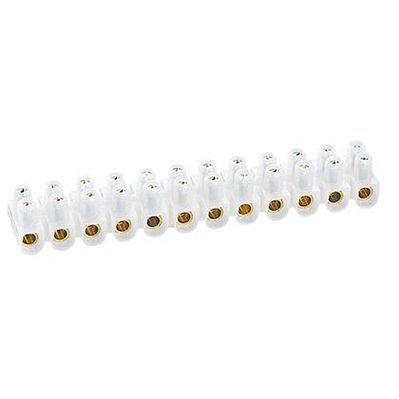 Barrette de connexion Nylbloc avec capacité assignée 10mm² - blanc