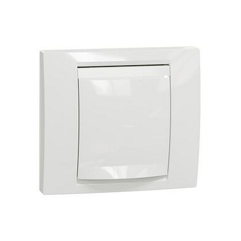 Unica - plaque de finition IP44 - Blanc - 1 poste