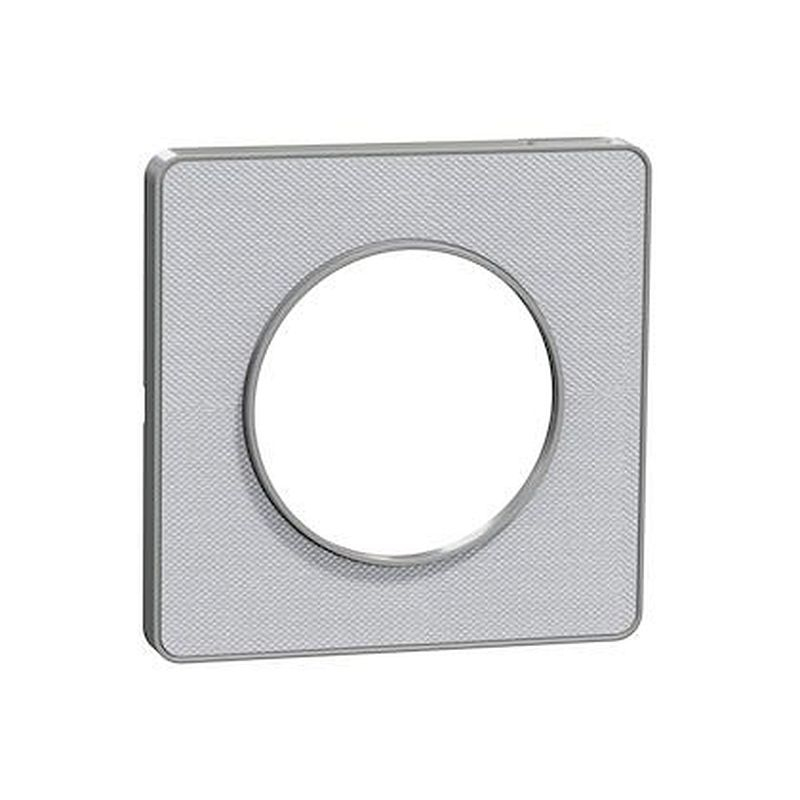 Odace Touch  - Plaque de finition Kvadrat 1 poste - Perle/Alu