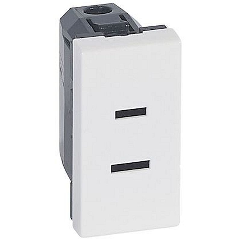 Prise de courant sans terre standard US Mosaic 1 module - blanc