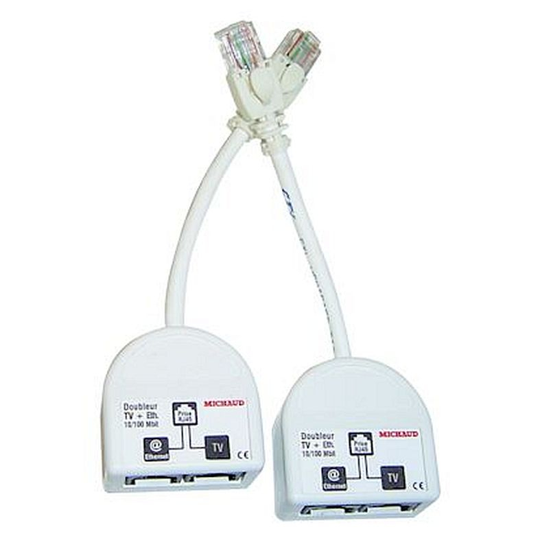 Kit doubleurs RJ45 TV/Eth Mbit