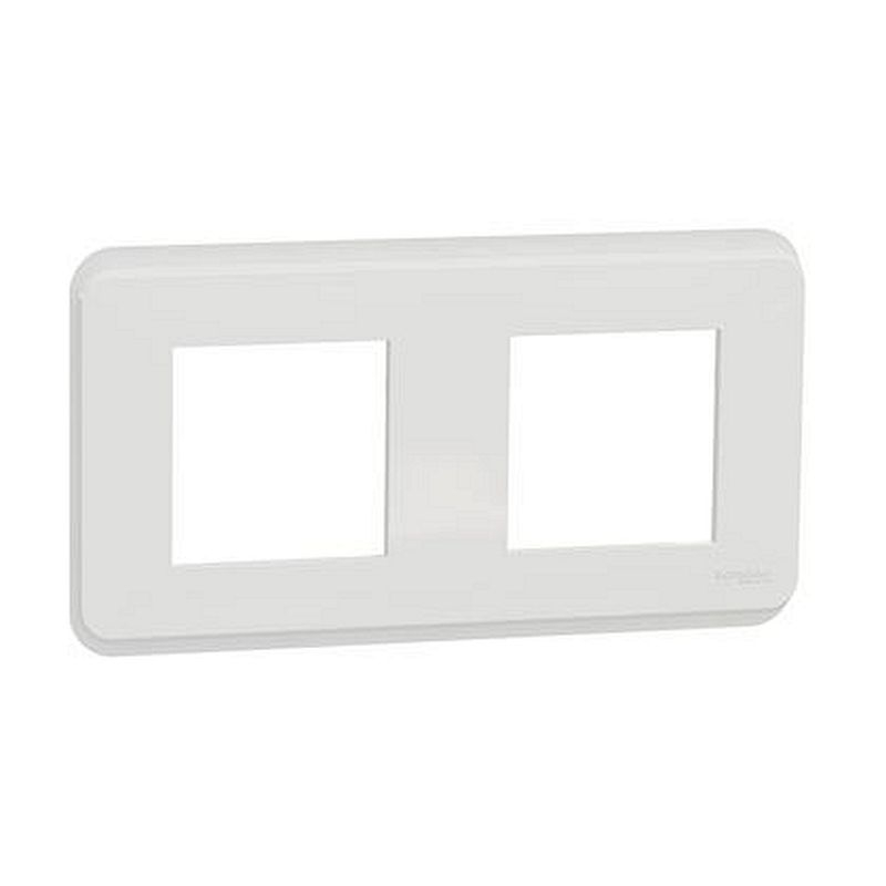 Unica Pro - plaque de finition - Blanc antimicrobien - 2 postes