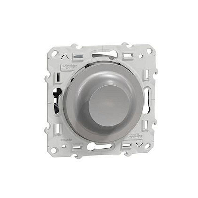 Odace - Variateur de lumière universel  en 2 ou 3 fils 3W 100W(Led) - Aluminium