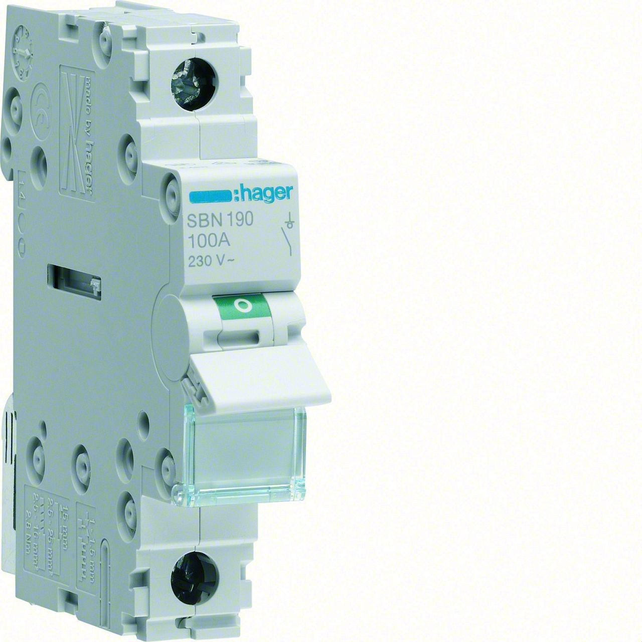 Interrupteur modulaire 1 pôle 100A