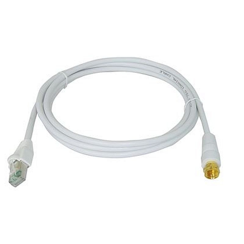 Cordon RJ45/Fiche F SAT Lg 2 m