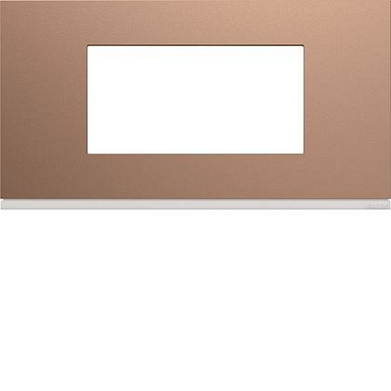 Plaque gallery plastique peint 4 modules entraxe 71mm rosé