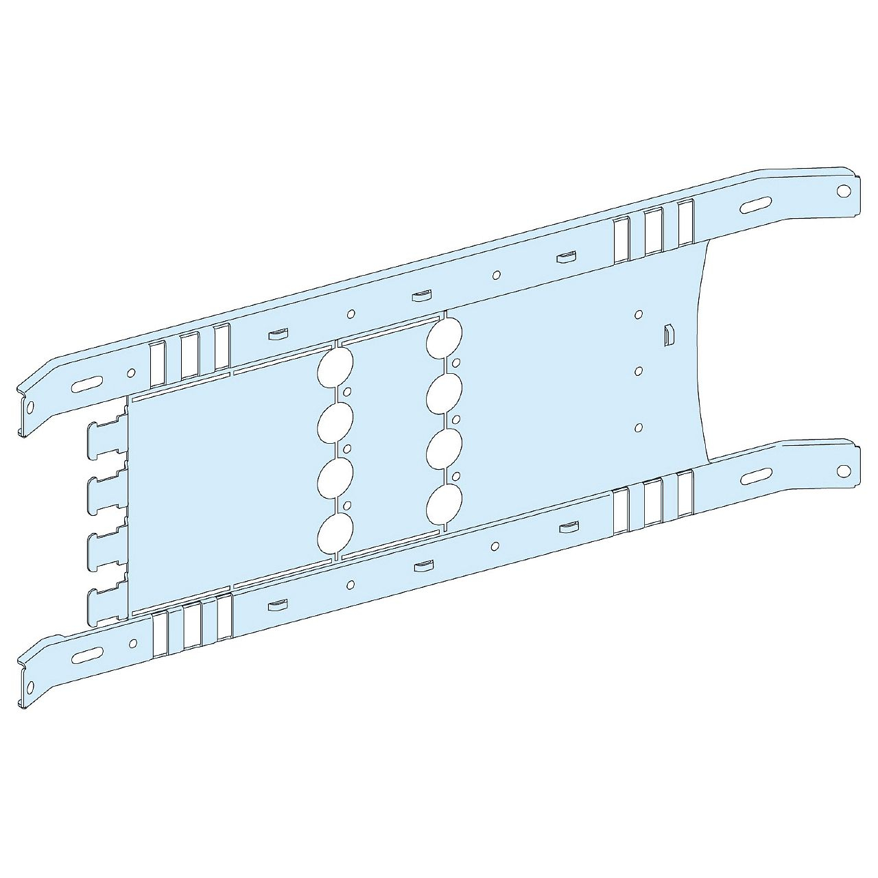 PrismaSeT P Active - Platine NSX100-250 - fixe - 4P horiz. - Cde maneton - L650