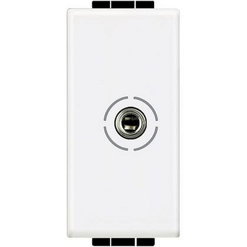 Connecteur jack femelle 3,5mm Livinglight à visser - Blanc - 1 module