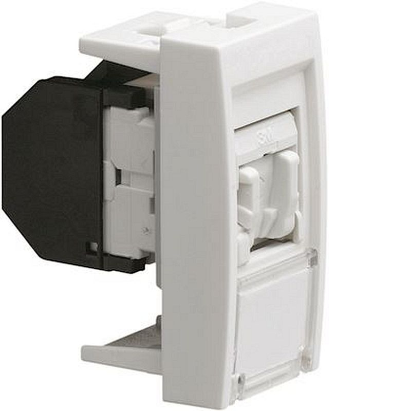 Systo prise RJ45 catégorie 6 STP pour Grade 3 1 module Blanc