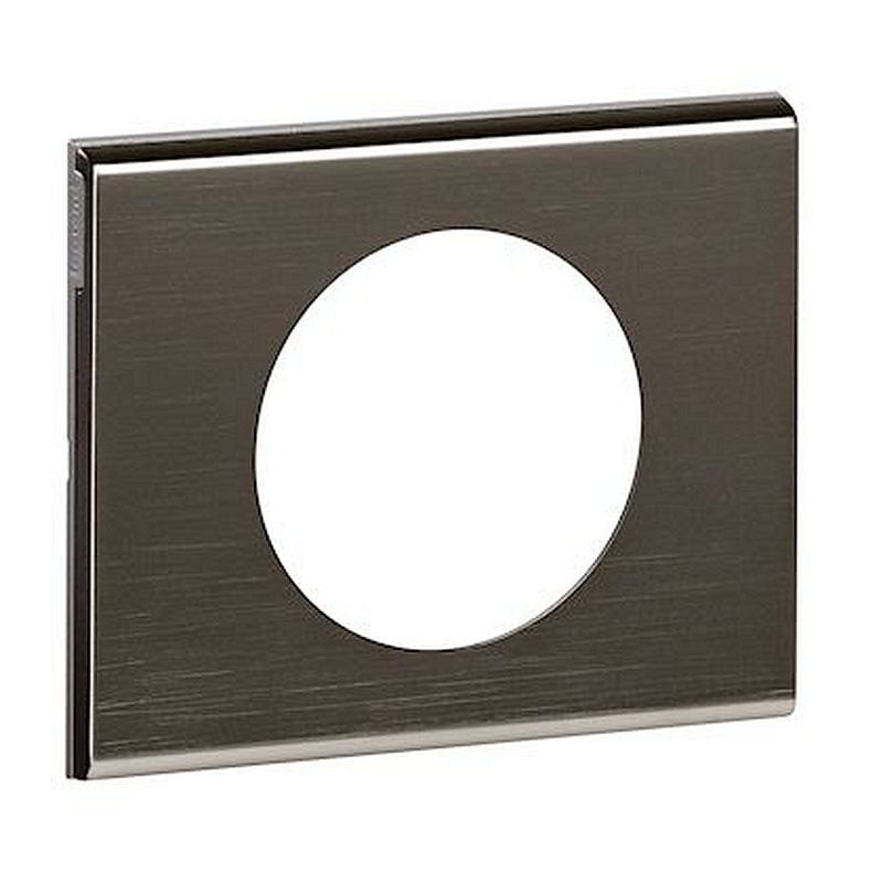 Plaque Céliane Matières 1 poste - finition Black Nickel