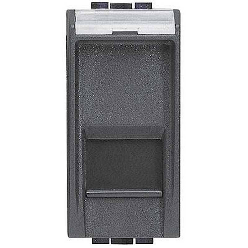 Prise RJ45 Livinglight catégorie5 FTP - Anthracite - 1 module