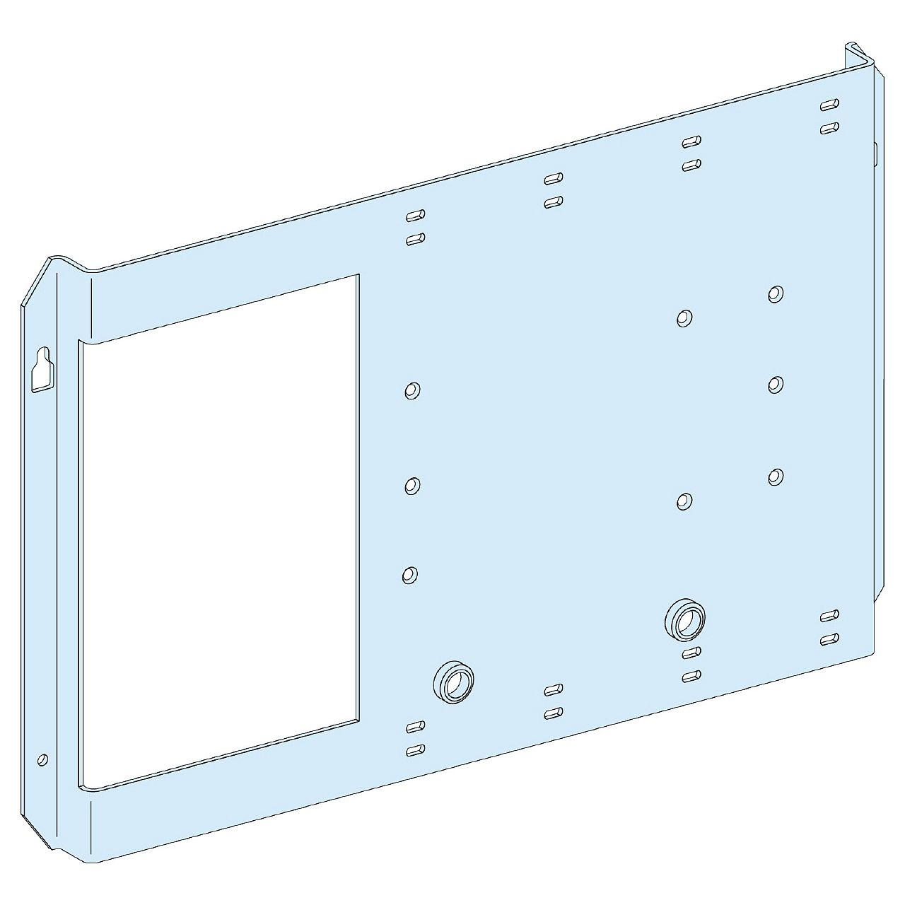 PrismaSeT G Active - Platine NSX630 horizontal - fixe-Cde maneton-RAL9003