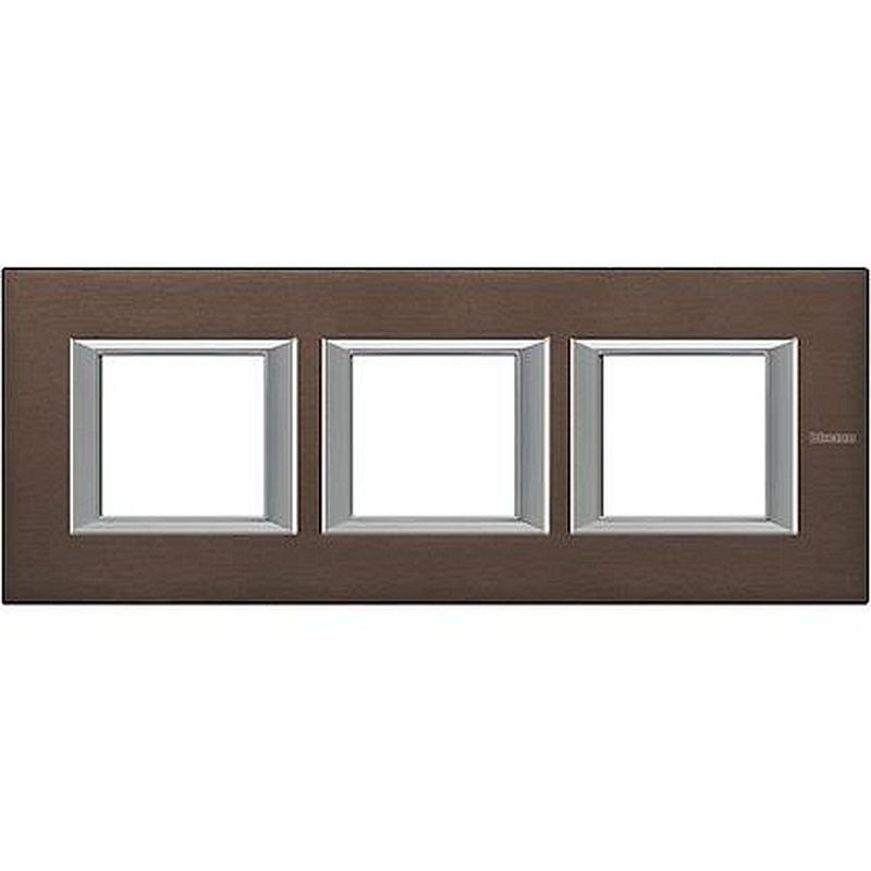 Plaque rectangulaire Axolute Aluminium anodisé 2+2+2 modules horizontal - Bronze