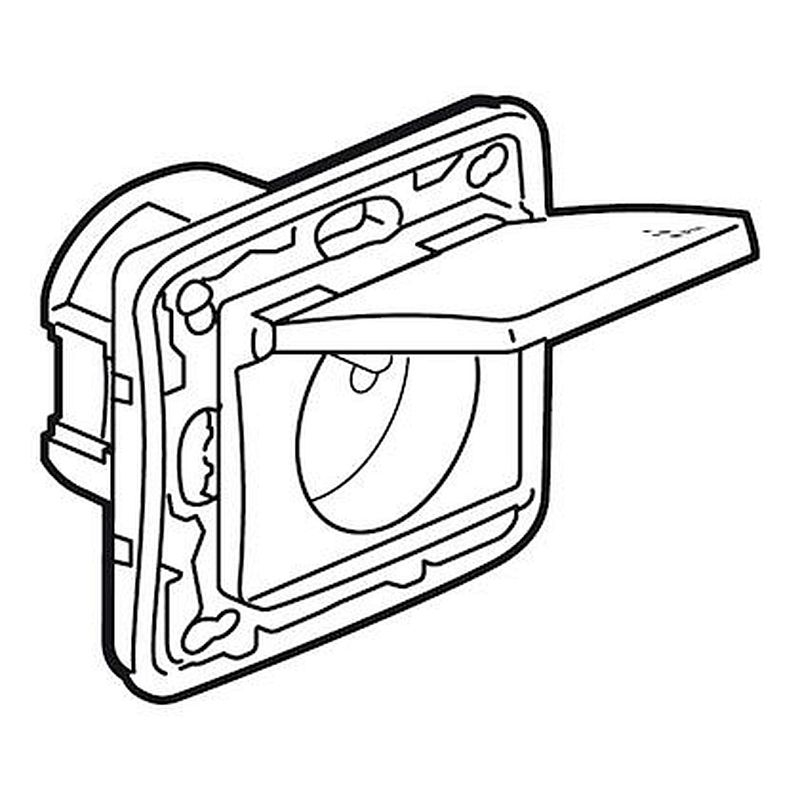 Prise de courant 2P+T IP44 Niloé 16A à bornes automatiques - finition Pur