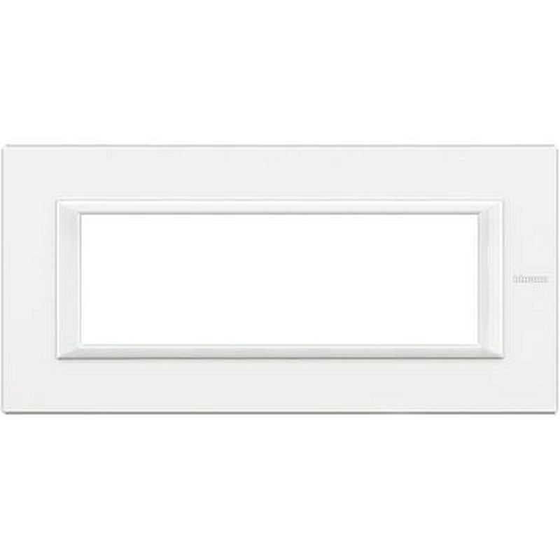 Plaque rectangulaire Axolute Aluminium monochrome 6 modules - Blanc