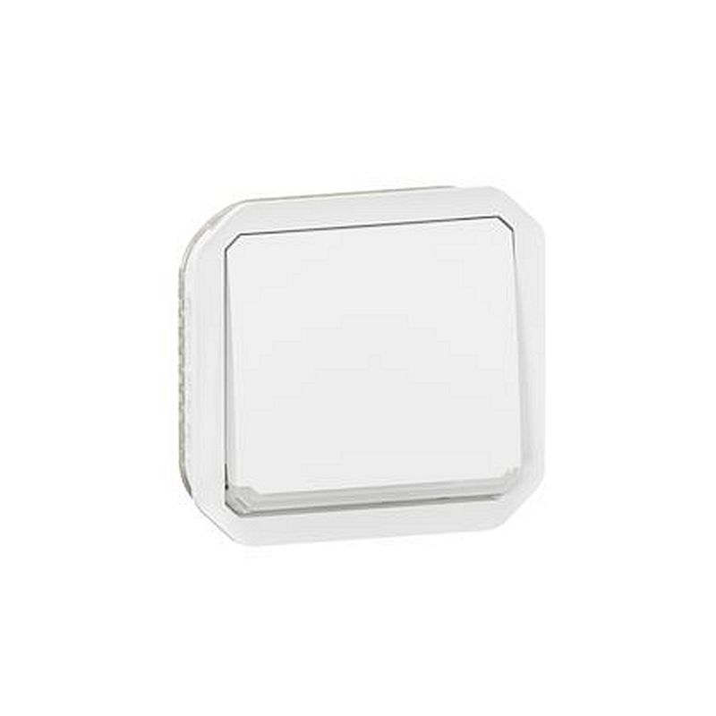 Interrupteur ou va-et-vient lumineux 10AX 250V Plexo composable blanc