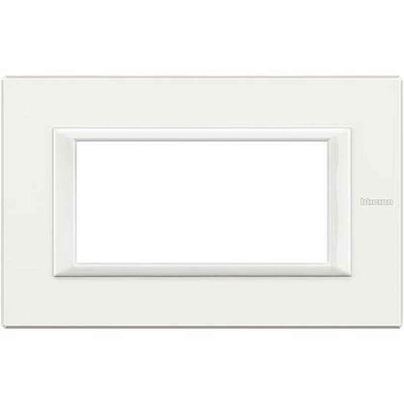 Plaque rectangulaire Axolute Aluminium monochrome 4 modules - Blanc