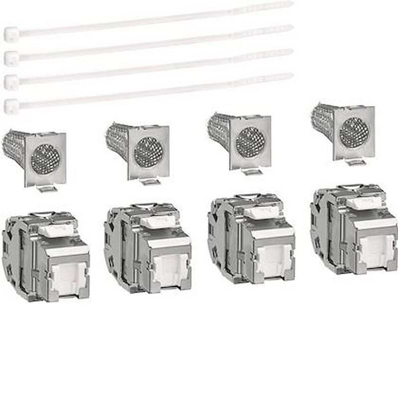 Jeu de 4 connecteurs RJ45 cat.6 pour grade 2TV