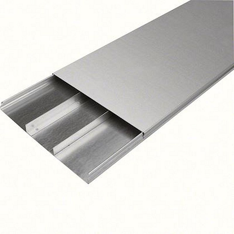 Goulotte acier 3 compartiments 28mm x 340mm pour sol béton