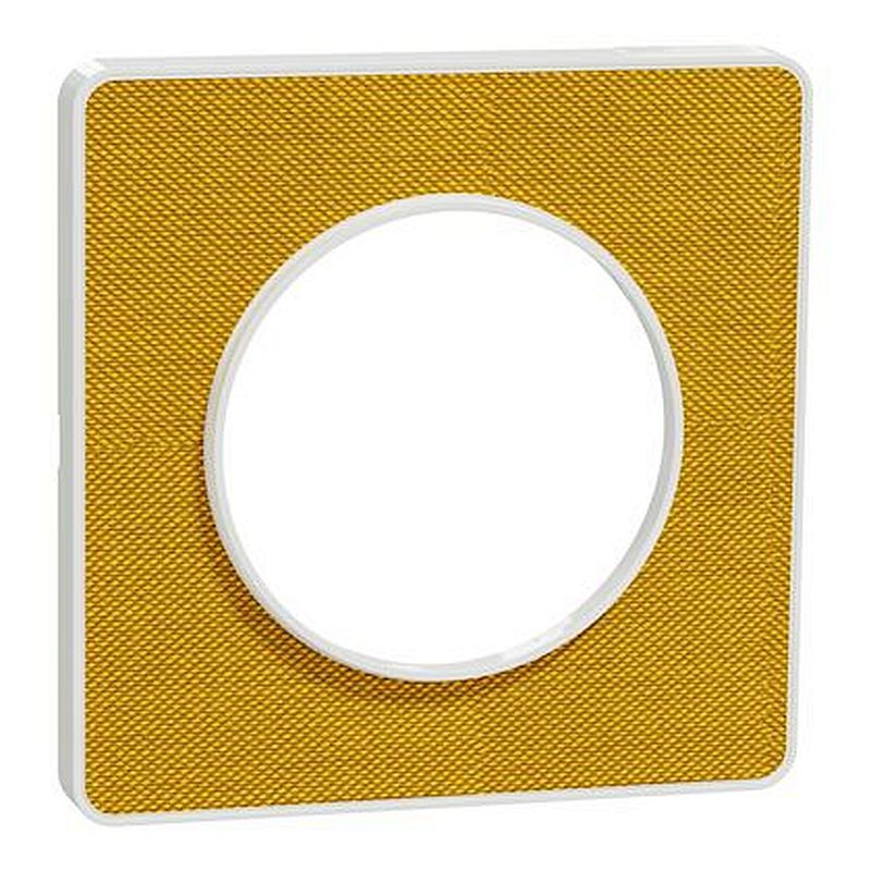 Odace Touch  - Plaque de finition Kvadrat 1 poste - Ocre/Blanc