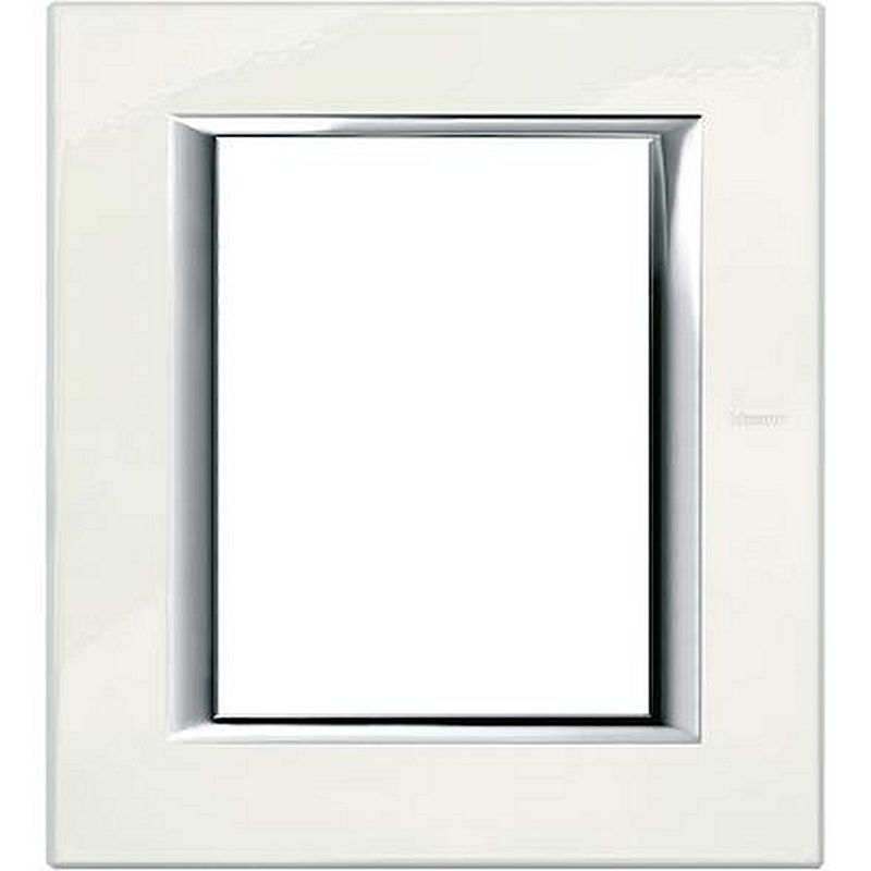 Plaque rectangulaire Axolute Aluminium laqué 3+3 modules - Blanc