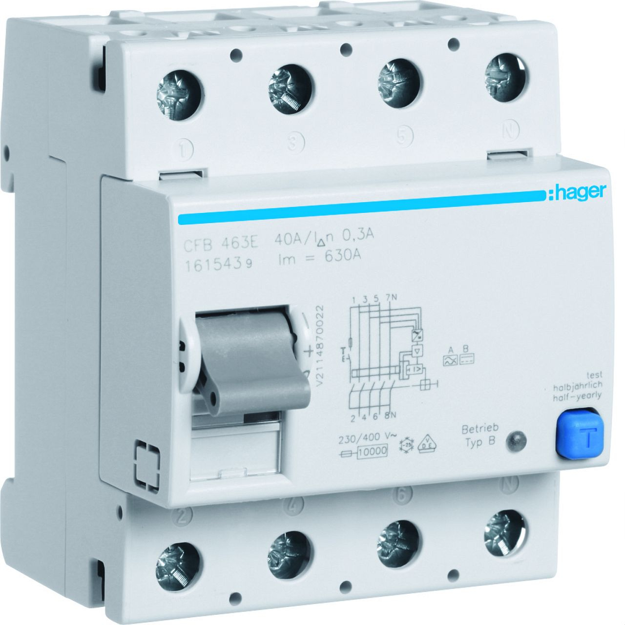 Interrupteur différentiel 4P 63A 300mA type B SK