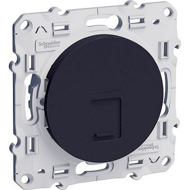 Odace, prise RJ45 Anthracite, grade 3 (multimédia) cat. 6 STP, à vis