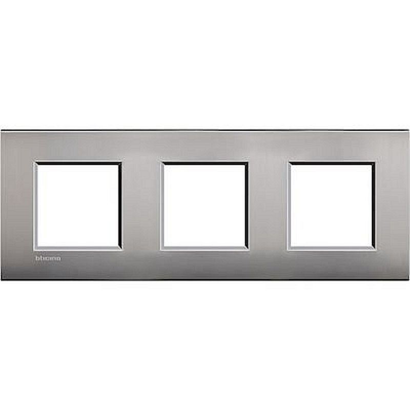 Plaque Livinglight Air Brillant 2+2+2 modules - Nickel mat