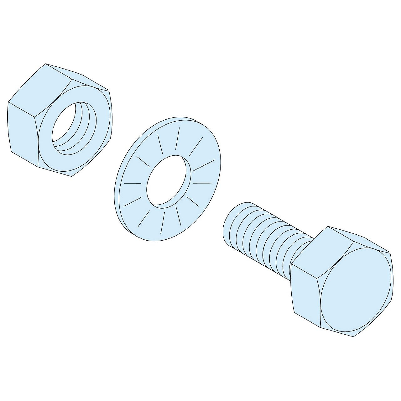 Linergy BS - Lot de 20 boulons - M6 x 20 pour barre de 5 mm