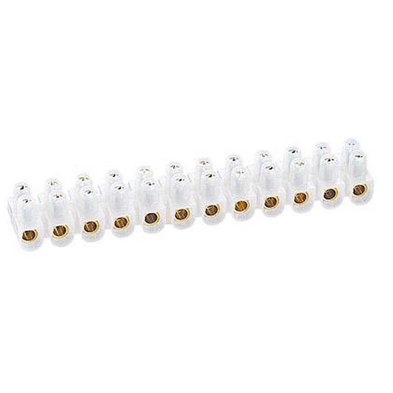 Barrette de connexion Nylbloc avec capacité assignée 16mm² - blanc