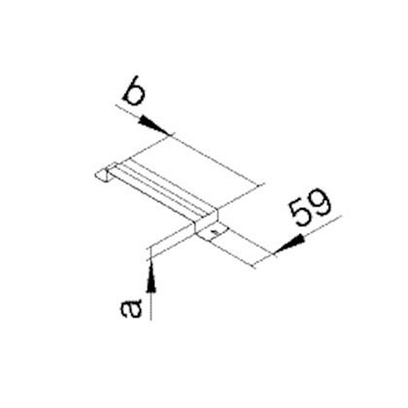 Support de fixation 3 compartiments 28mm x 340mm pour sol béton