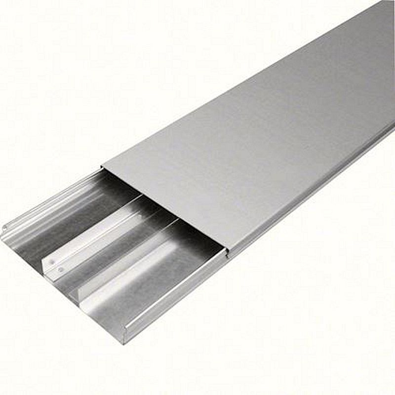 Goulotte acier 3 compartiments 28mm x 240mm pour sol béton