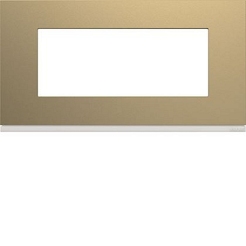 Plaque gallery plastique peint 5 modules entraxe 71mm champagne