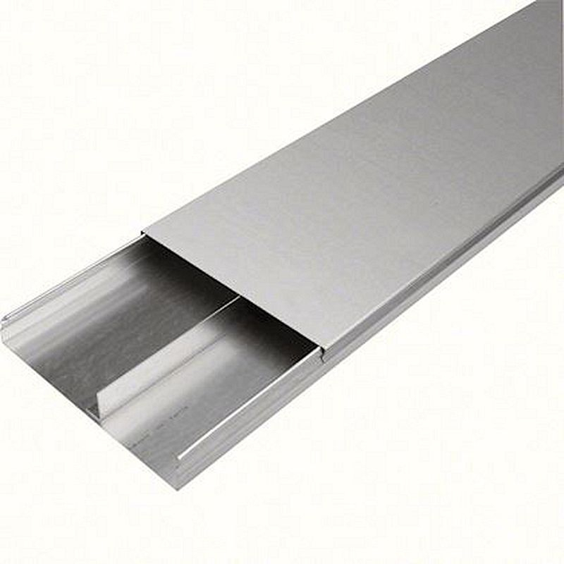 Goulotte acier 2 compartiments 38mm x 240mm pour sol béton