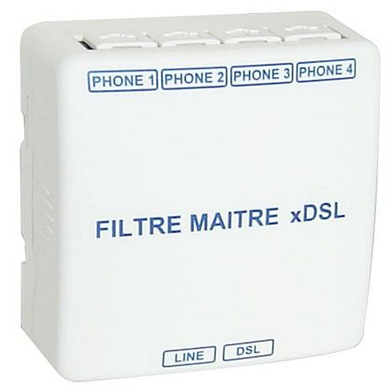 Filtre maître xDSL 4 sorties RJ45