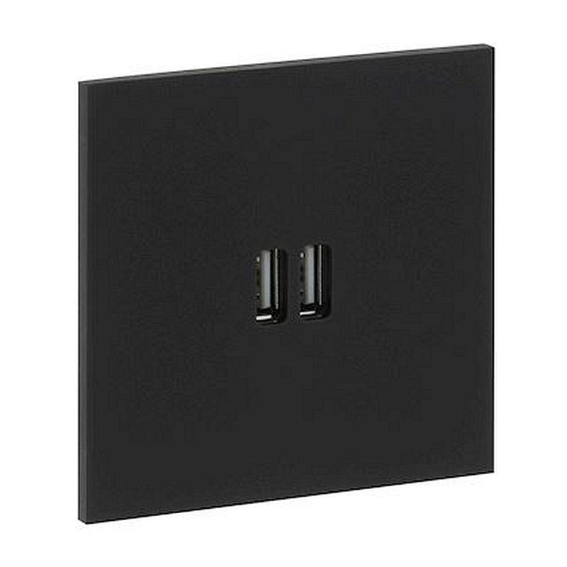 Art d'Arnould univers Epure chargeur double USB 2,4A - noir mat