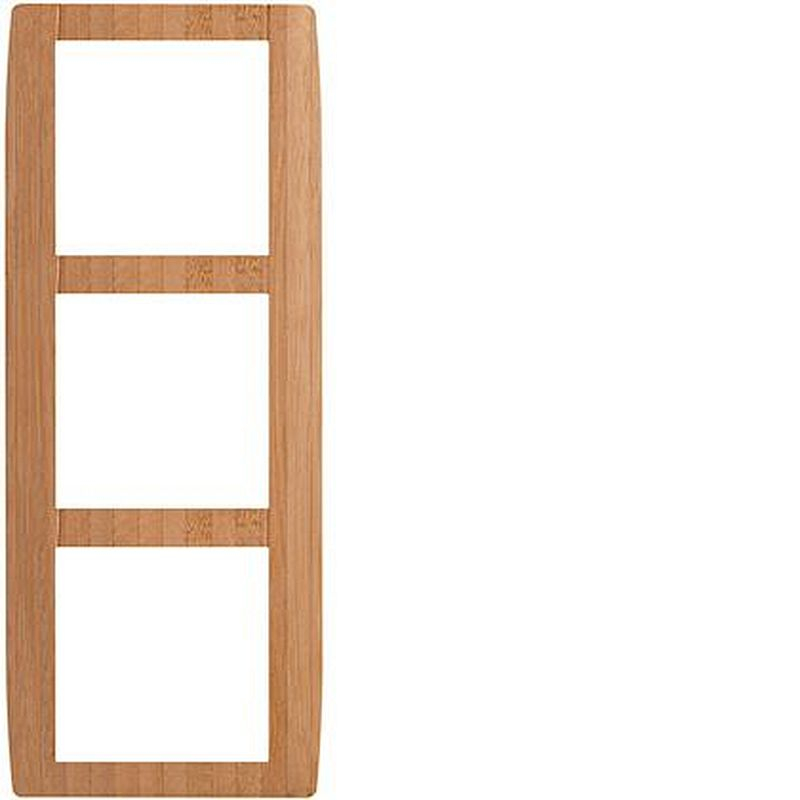 Kallysta classic plaque 3 postes verticale entraxe 71 bois massif Bamboo