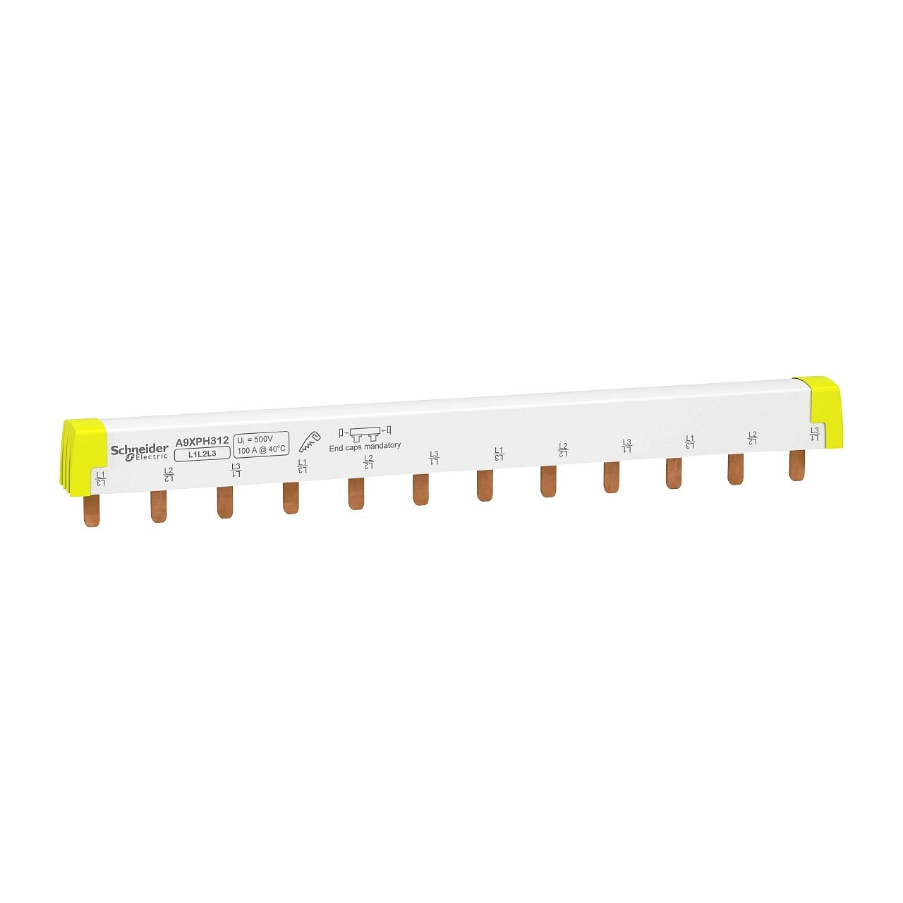 Acti9 iC60 - peigne à dents - 3P - 100A - 12 modules de 18mm