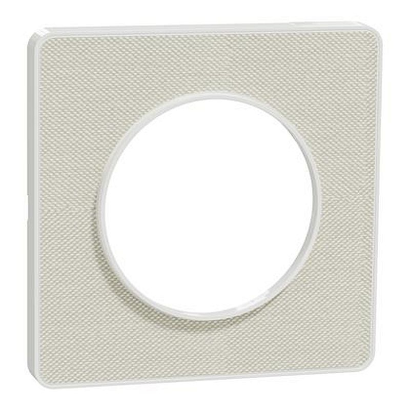 Odace Touch  - Plaque de finition Kvadrat 1 poste - Craie/Blanc