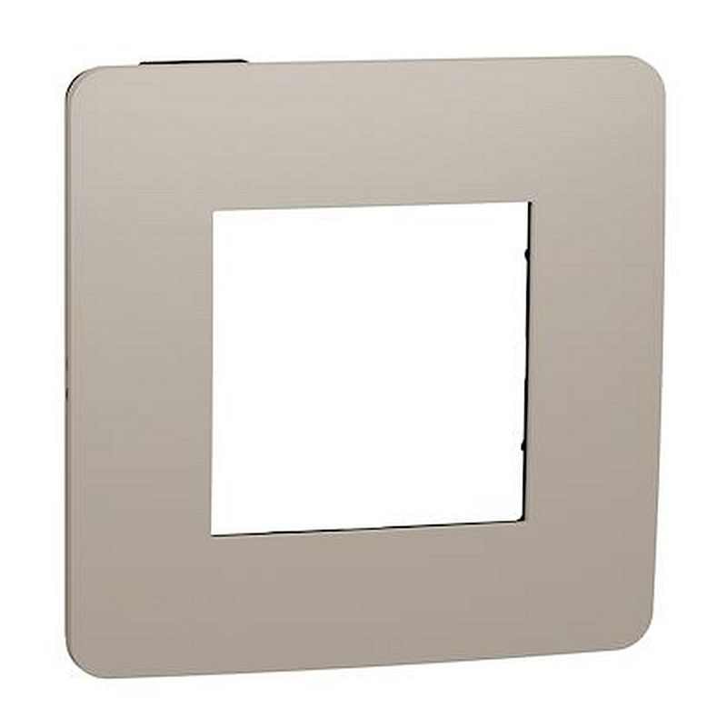 Unica Studio Color - plaque de finition - Taupe liseré Anthracite - 1 poste