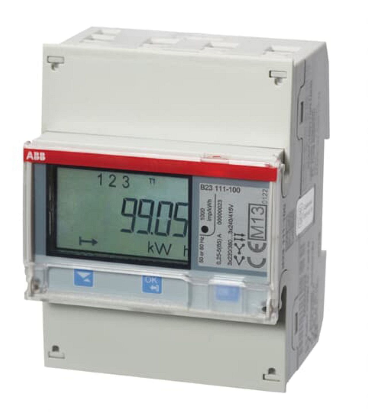 Compteur B23 Triphase Mesure Directe 65A Steel Mid