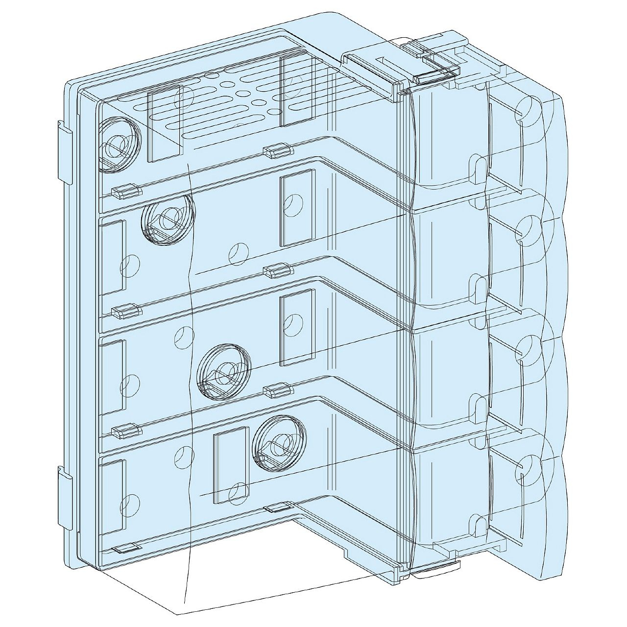 Linergy - Bloc alimentation INV100-250 - INS250 horiz. (vers Linergy BW)