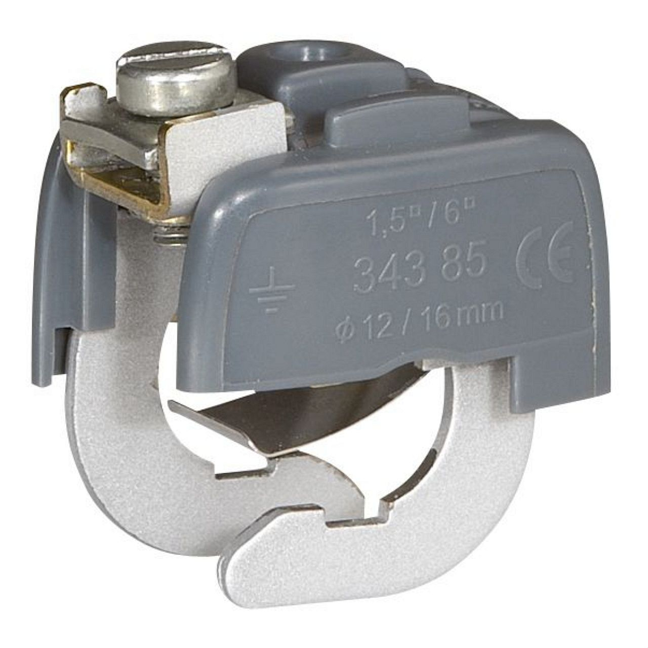Connecteur de liaison équipotentielle pour canalisation D=12mm mini et D=16mm ma