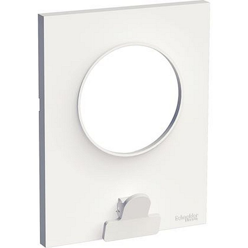 Odace Styl Pratic, plaque Blanc avec pince multi-usage 1 poste