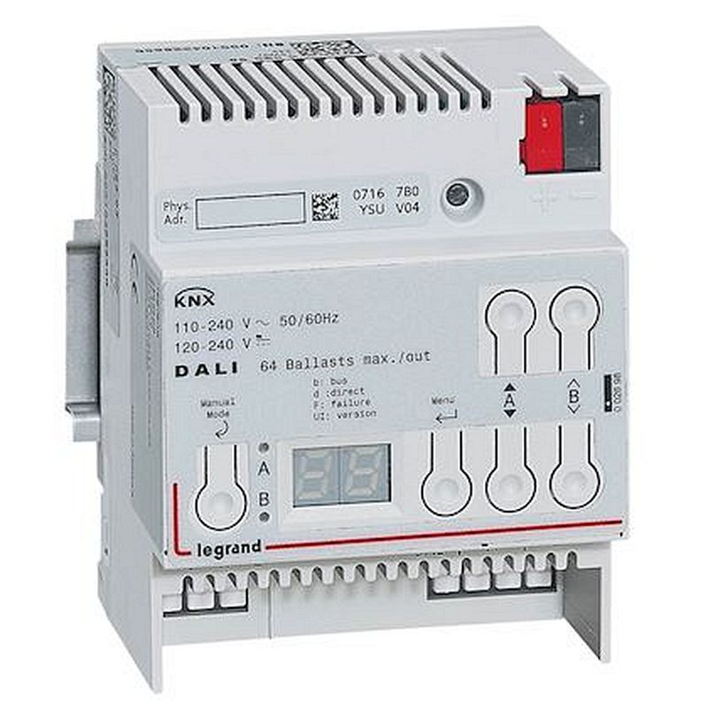 Contrôleur modulaire BUS/KNX pour variation protocole DALI - 4 modules